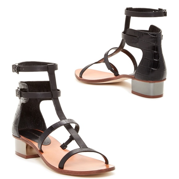 BCBGMaxAzria Shoes - BCBG Maxazria Ankle Strap Block Heel Sandals 6.5